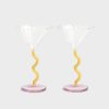 Glasses | &K Coupe Curve Caramel Set Of 2