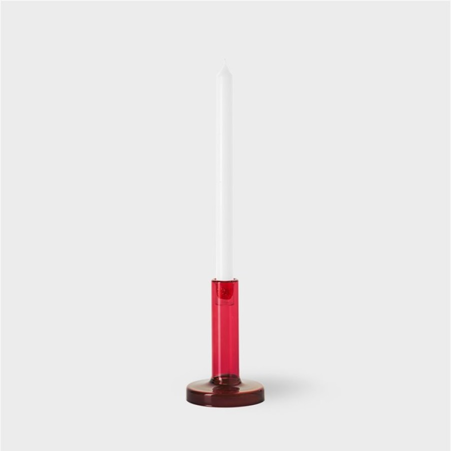 Candle Holders | &K Bole Candle Holder S Red / Bordeaux