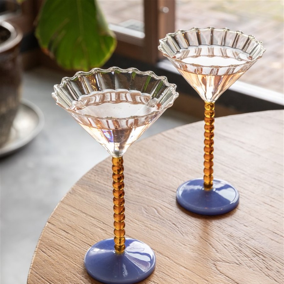 Glasses | &K Coupe Perle Amber Set Of 2