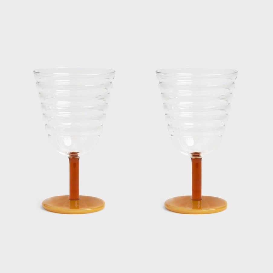 Glasses | &K Goblet Mingle Amber Set Of 2