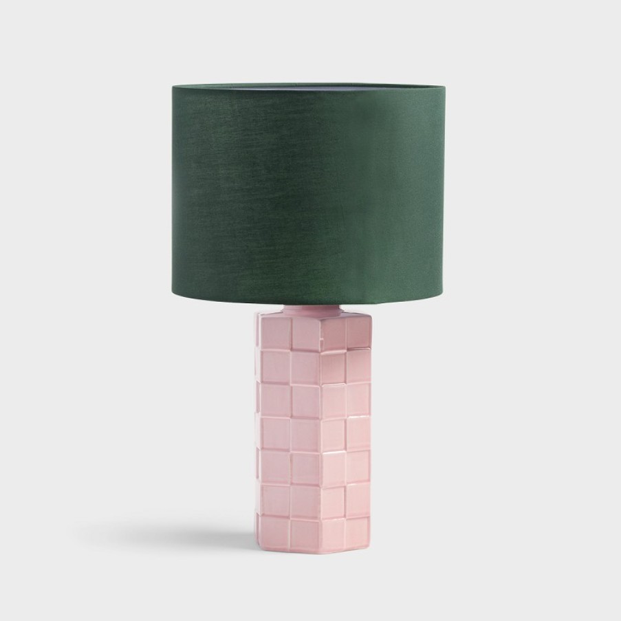 Lamps | &K Lamp Check Pink