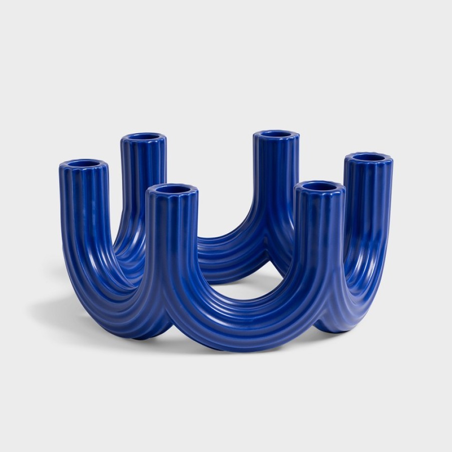 Candle Holders | &K Candle Holder Churros Blue