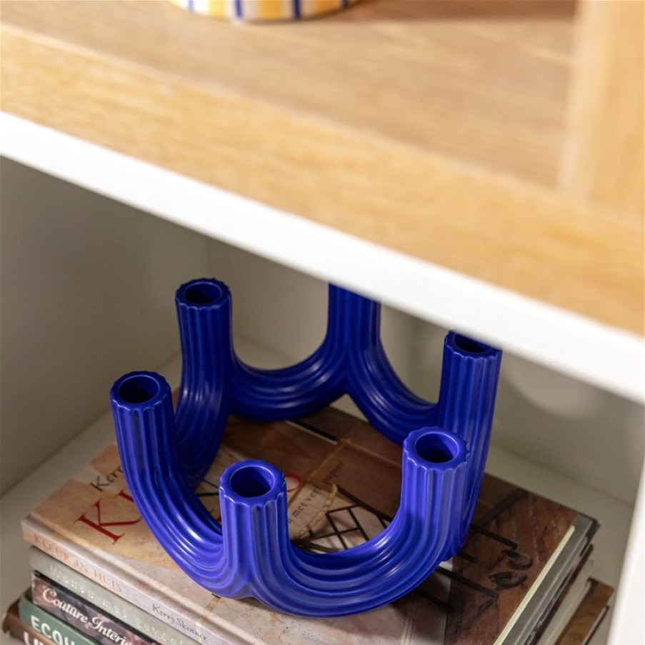 Candle Holders | &K Candle Holder Churros Blue