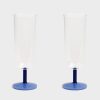 Glasses | &K Flute Mingle Blue Set Of 2