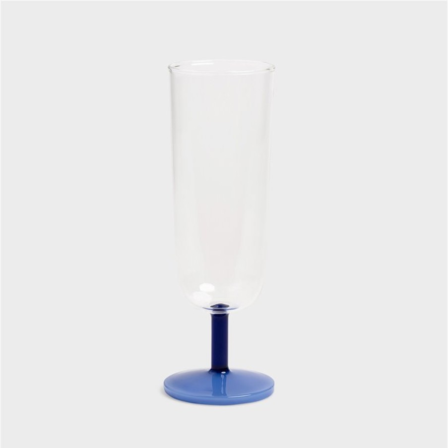 Glasses | &K Flute Mingle Blue Set Of 2