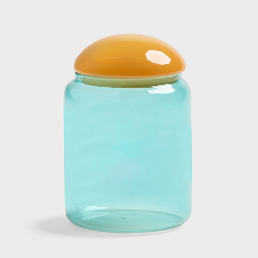 Jars | &K Jar Puffy Turquoise