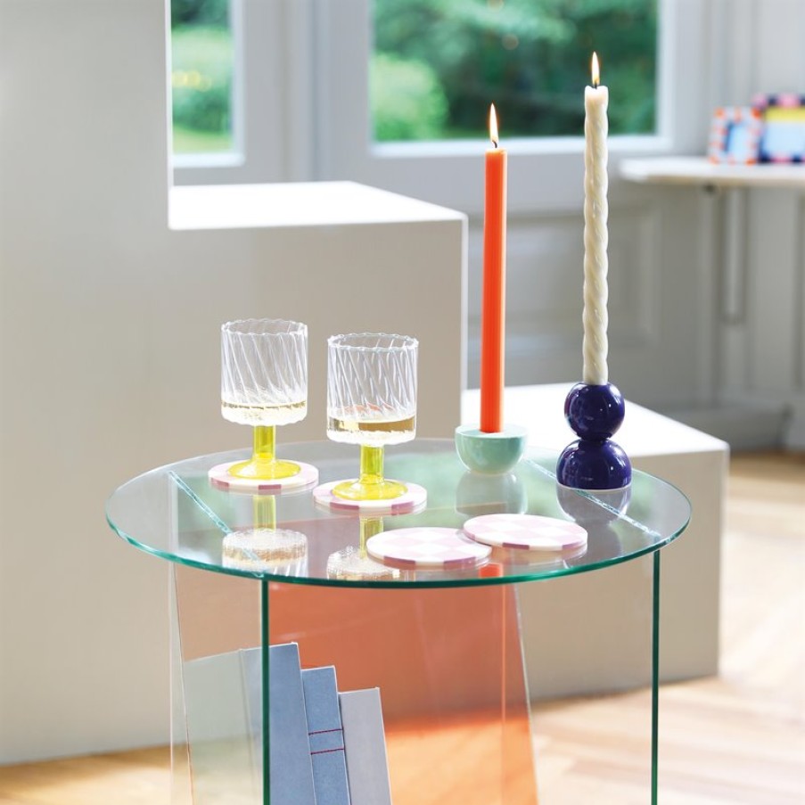 Candle Holders | &K Candle Holder Stack Violet