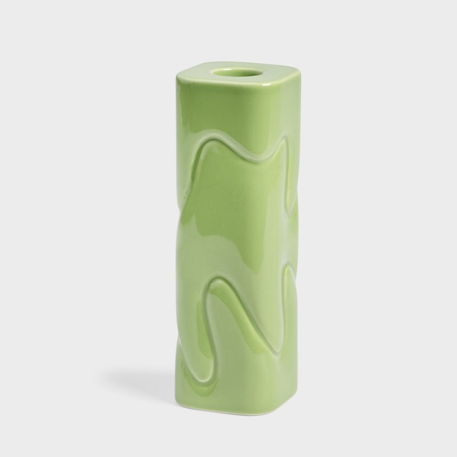 Candle Holders | &K Candle Holder Puffy Green