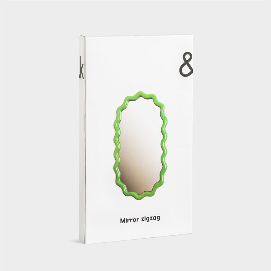 Mirrors | &K Mirror Zigzag Green