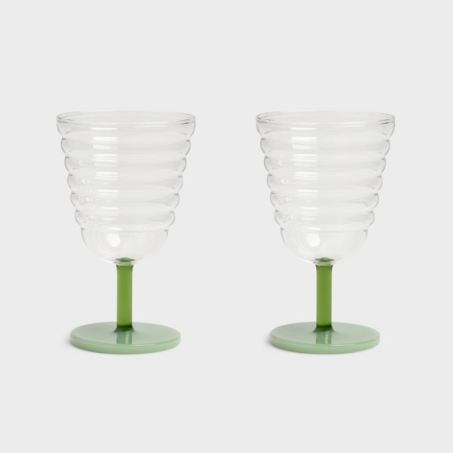 Glasses | &K Goblet Mingle Green Set Of 2