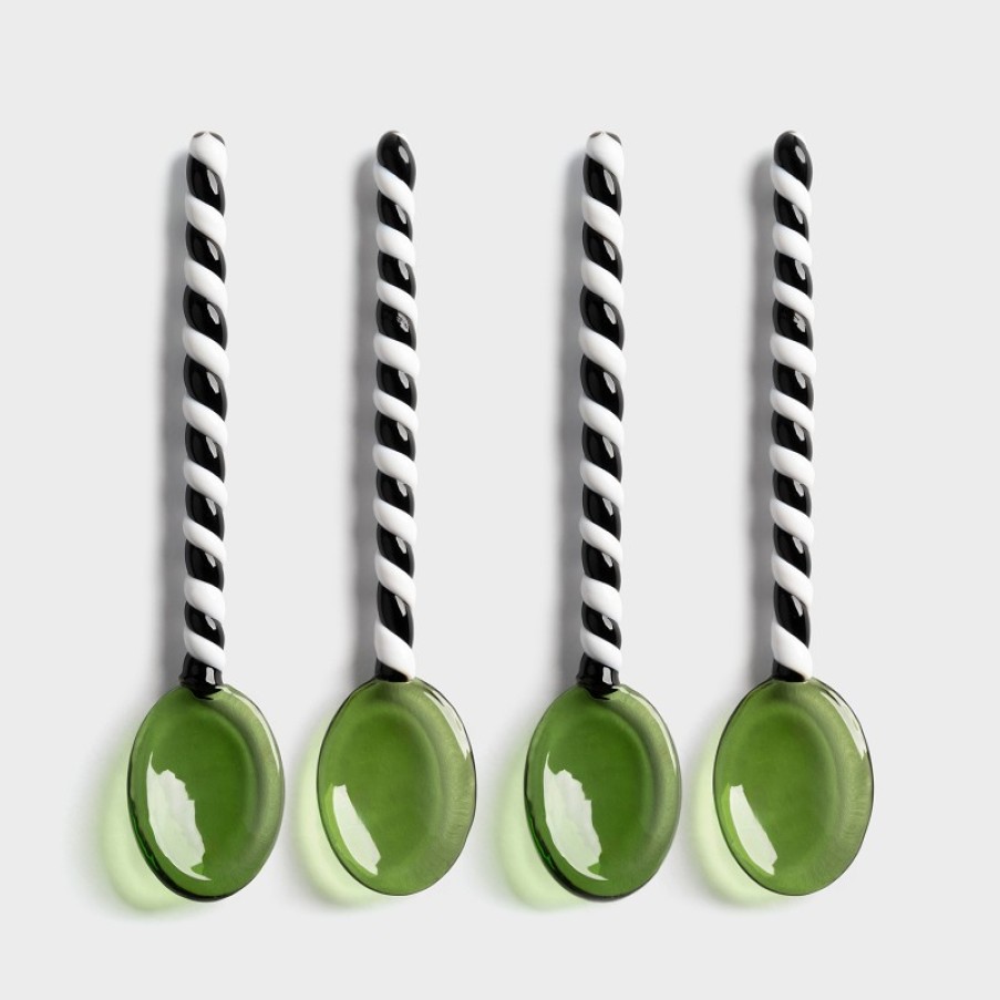 Cutlery | &K Spoon Duet Green Set Of 4