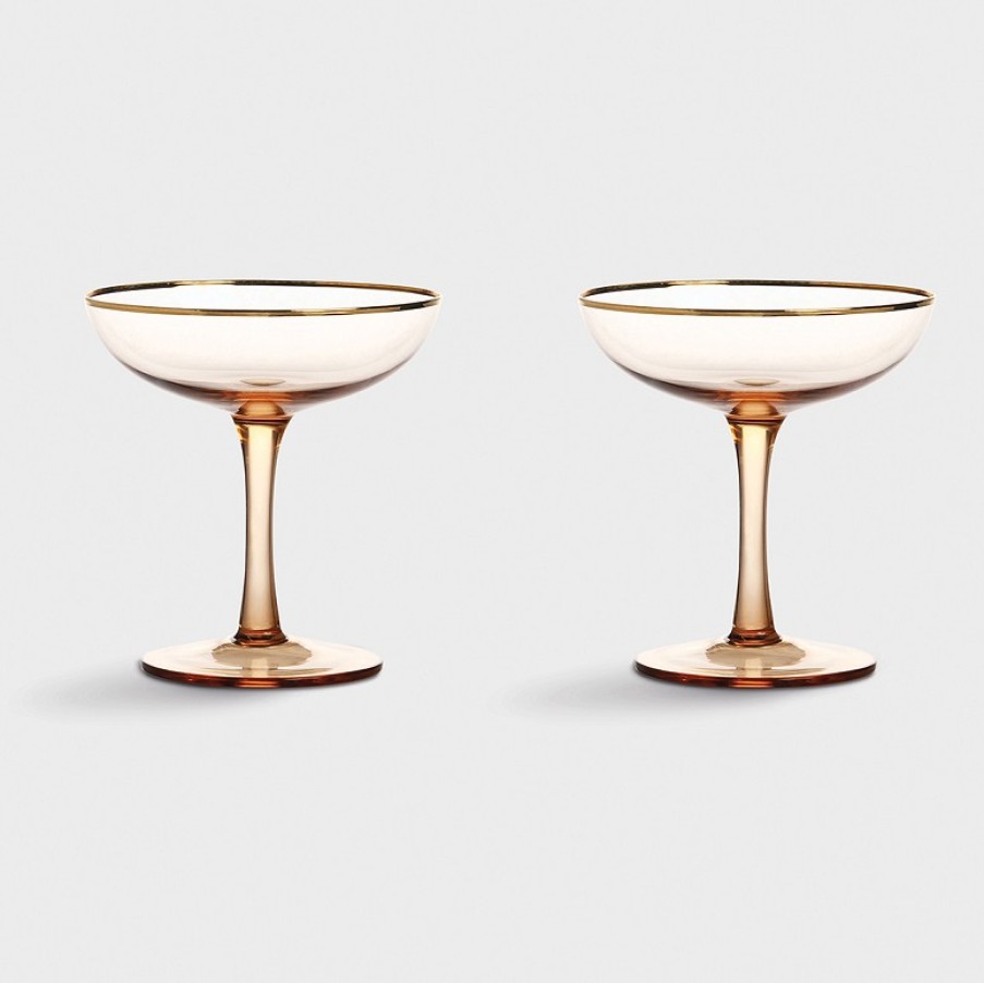 Glasses | &K Coupe Champagne Pink Set Of 2