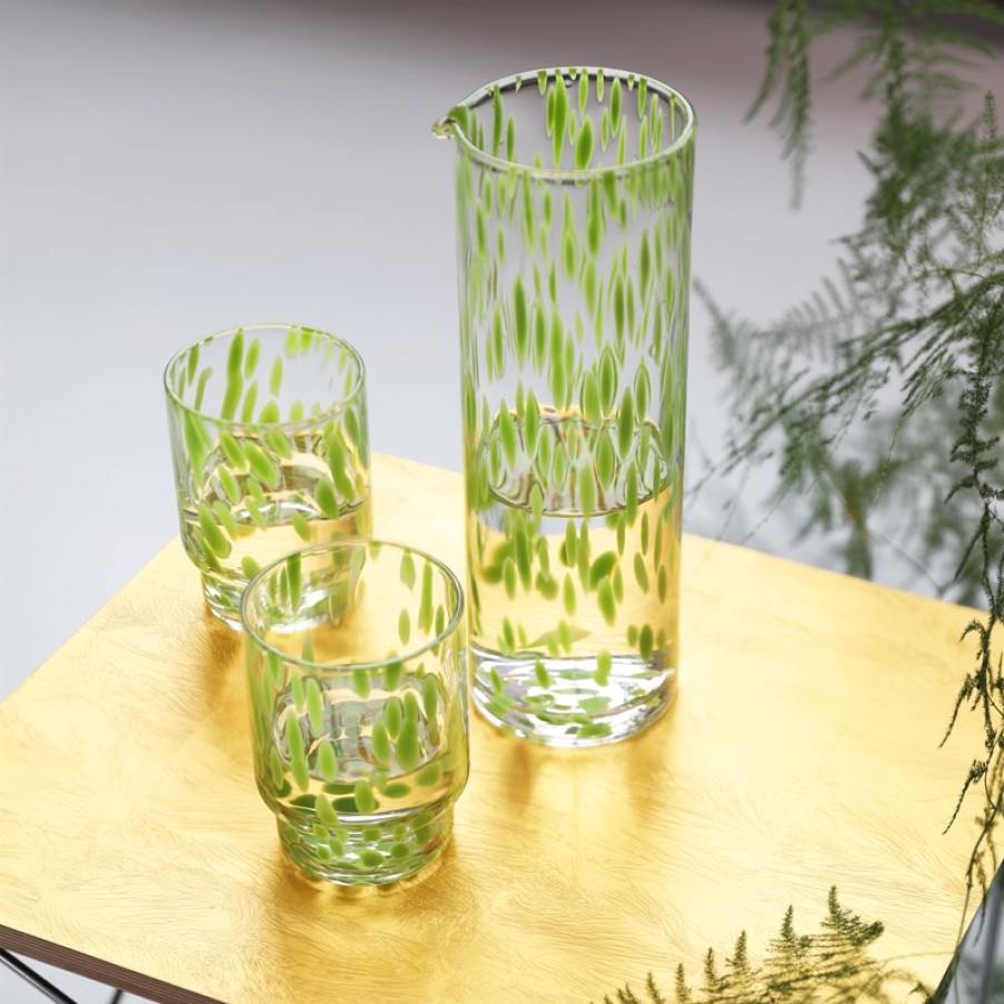 Glasses | &K Glass Tortoise Green Set Of 4