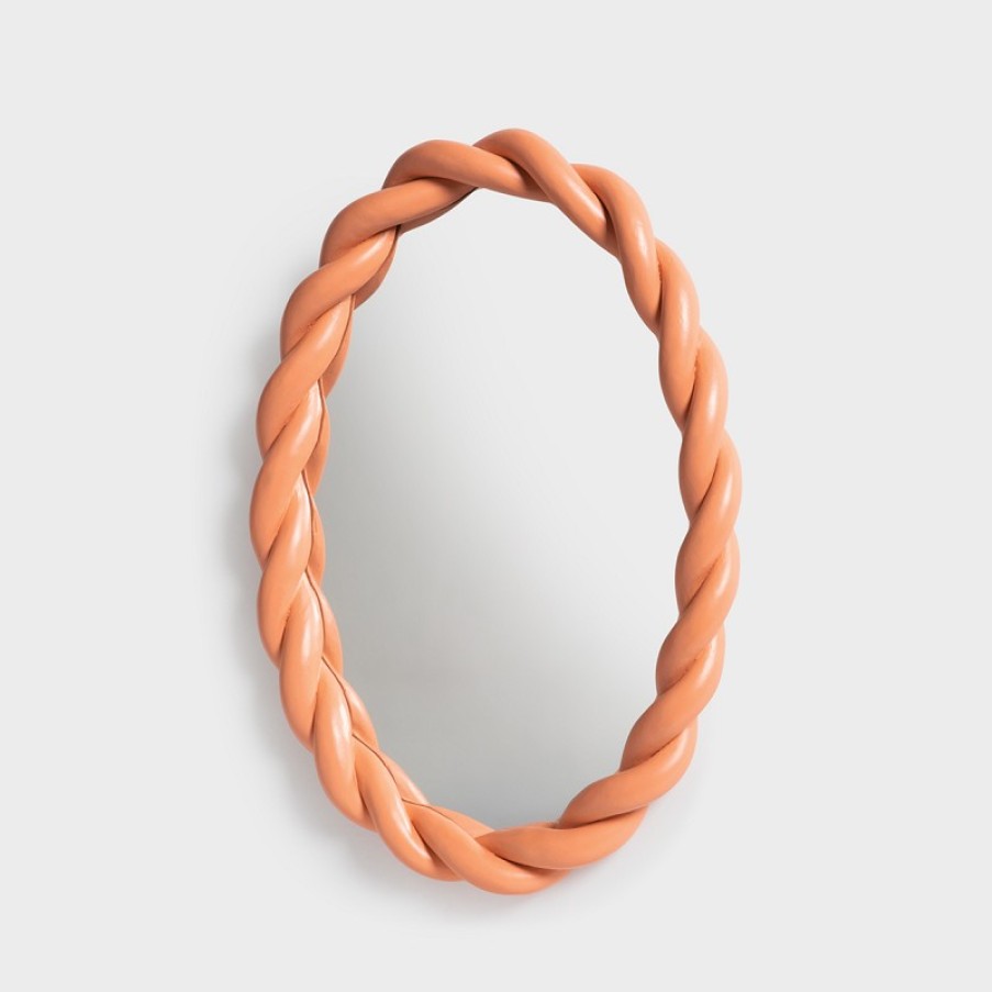 Mirrors | &K Mirror Braid Oval Pink