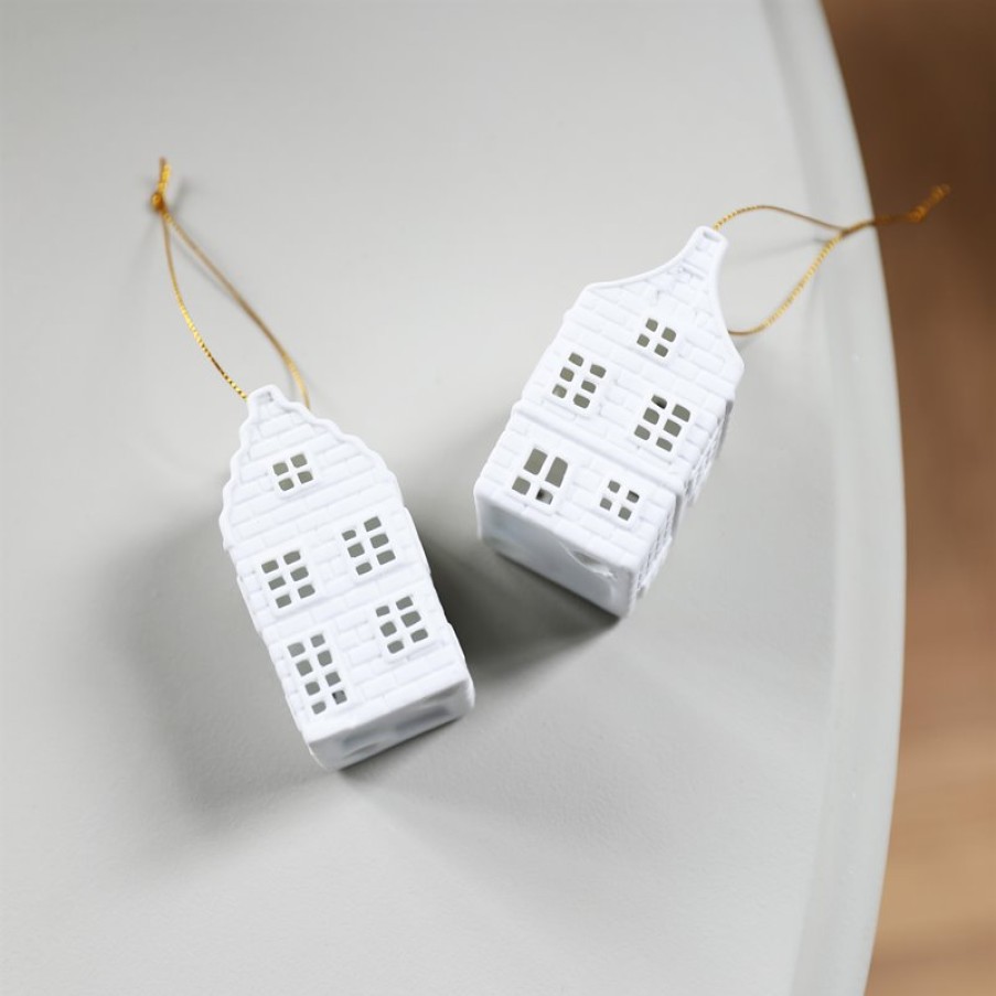 Ornaments | &K Ornament Canal House Set Of 2