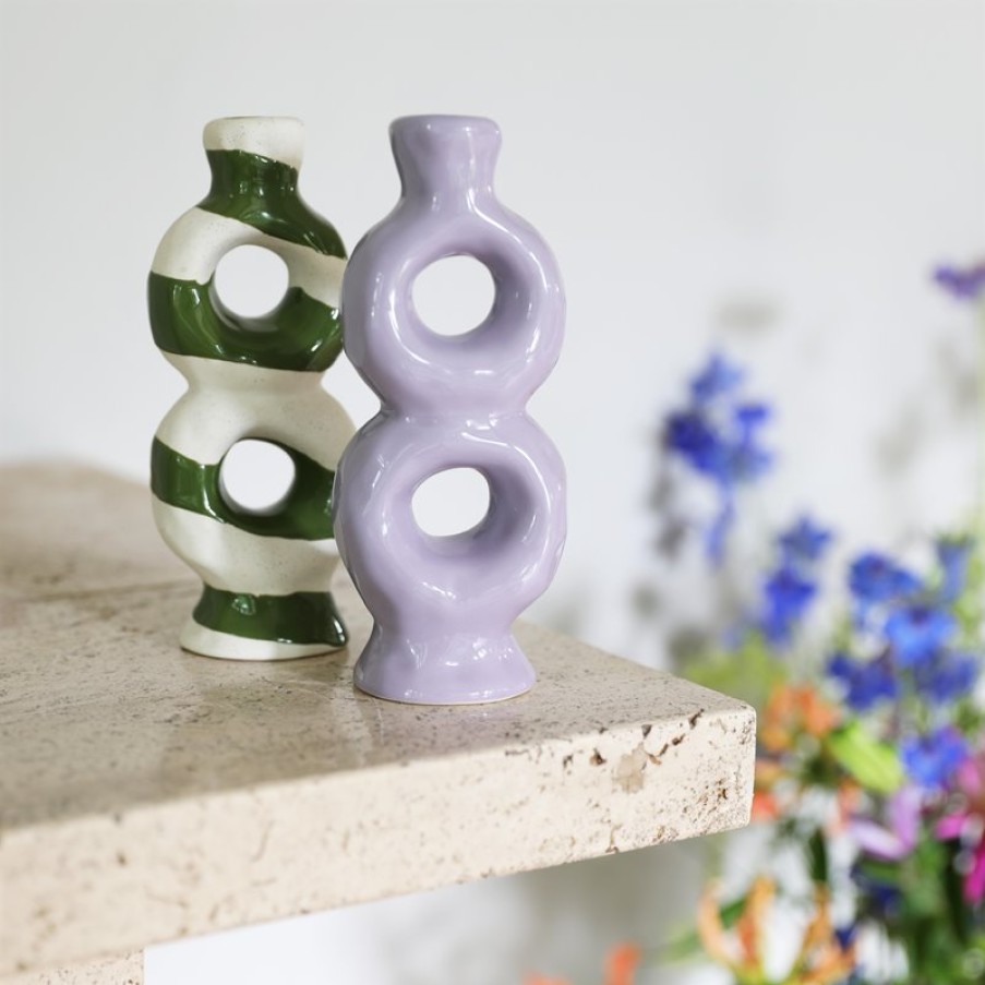 Candle Holders | &K Candle Holder Loop Green